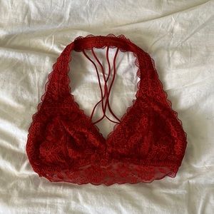 NWT Abercrombie Gilly Hicks Lace Halter Bralette Bra Size Small